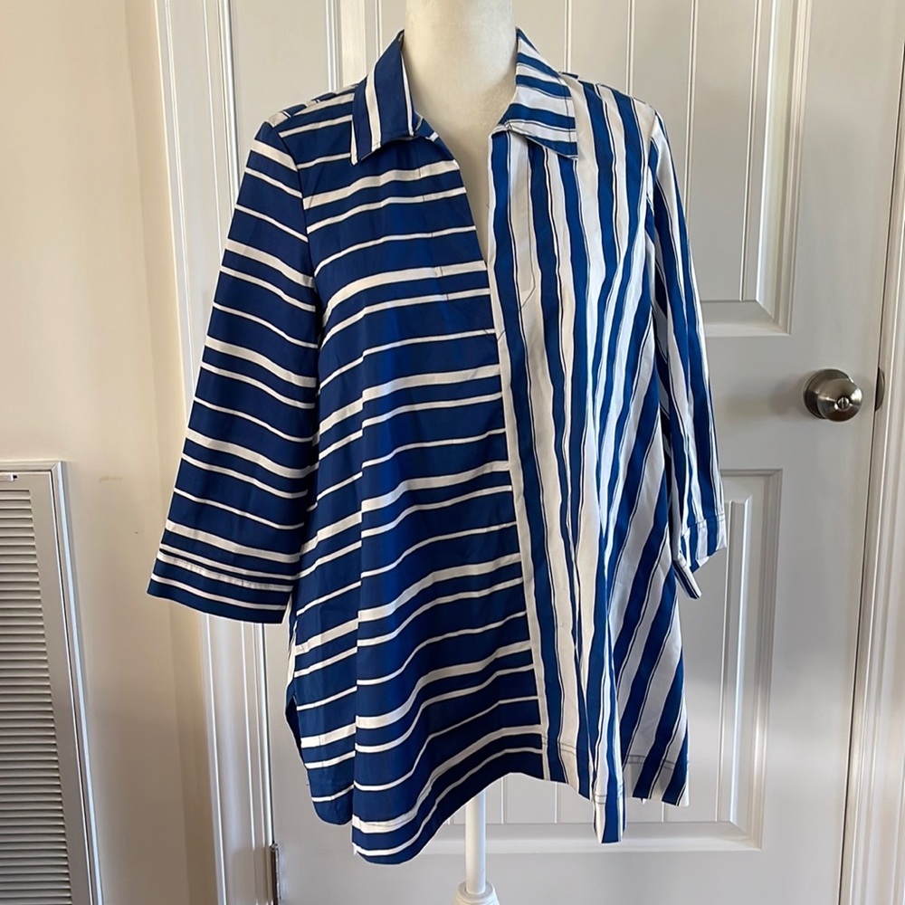 Blue and White Shirt